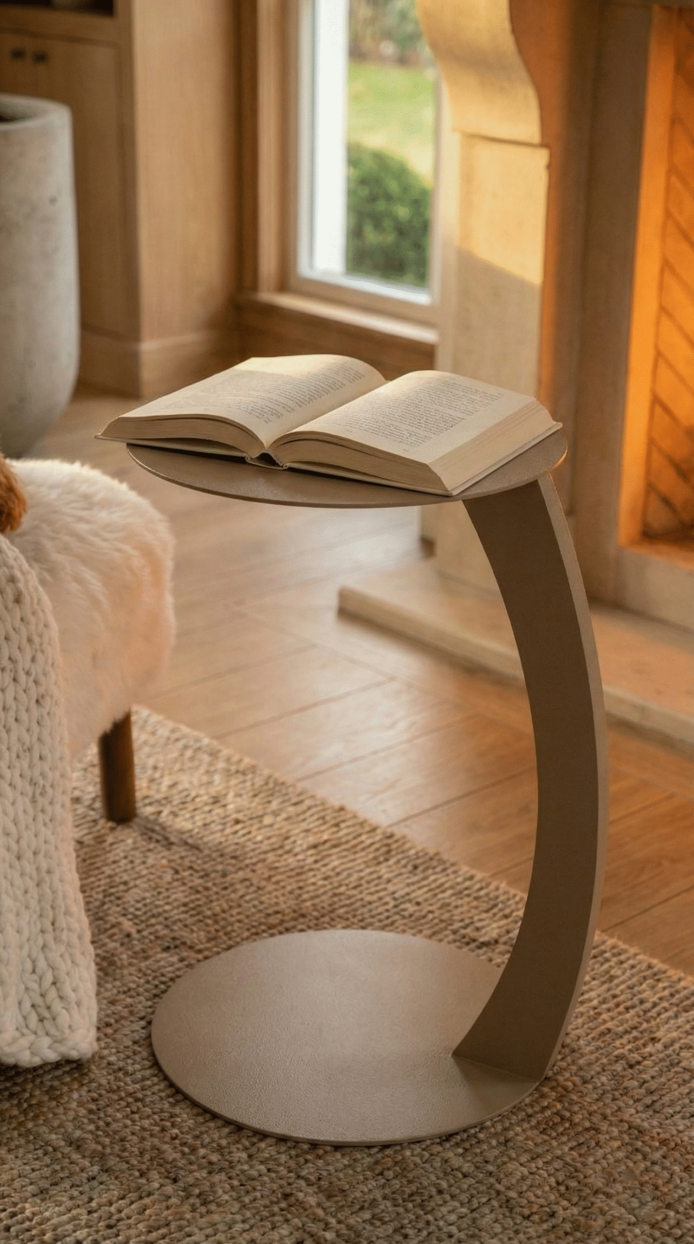 Stolik boczny Mirka | Szary beż