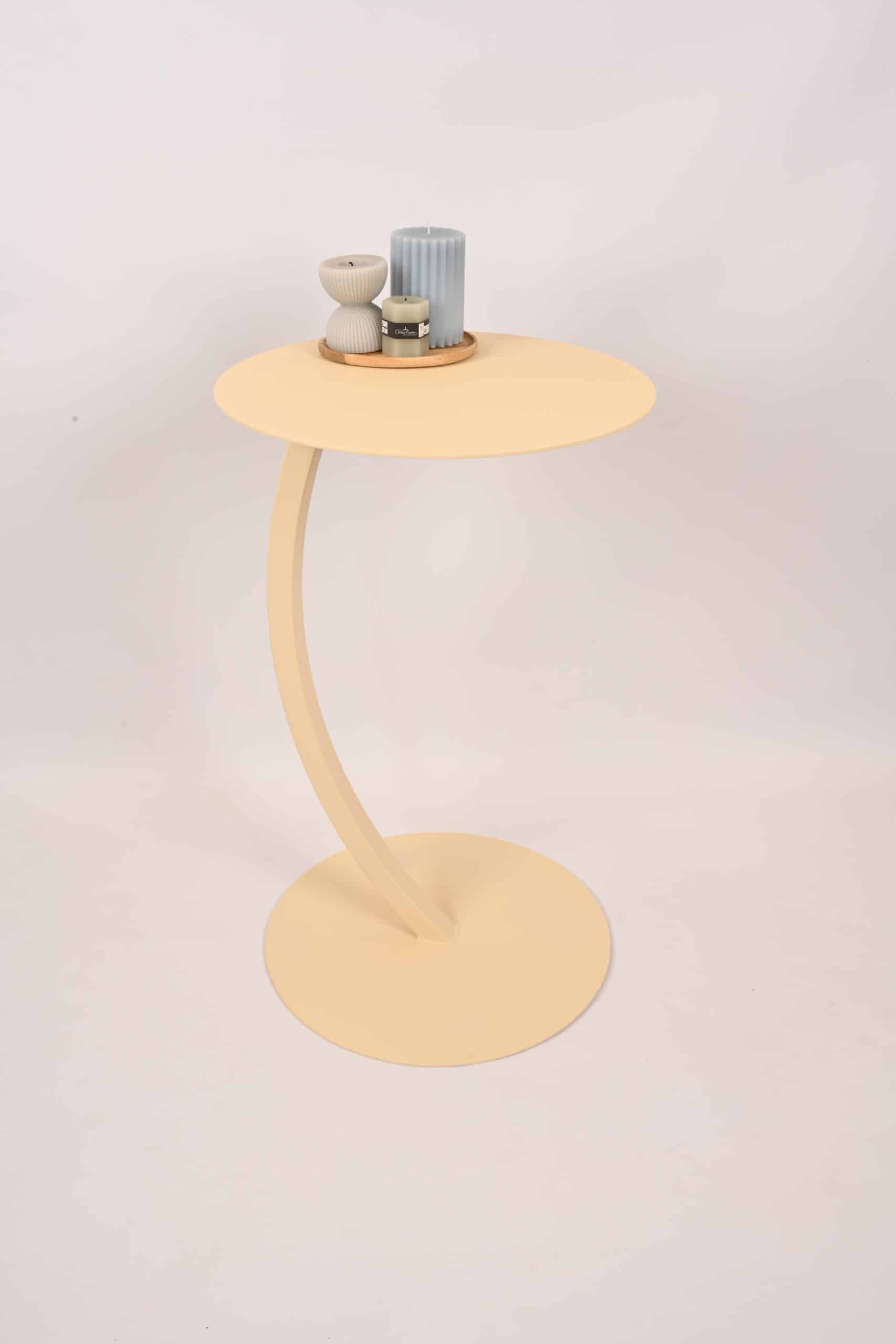 Stolik boczny Nonam | Jasna kość słoniowa